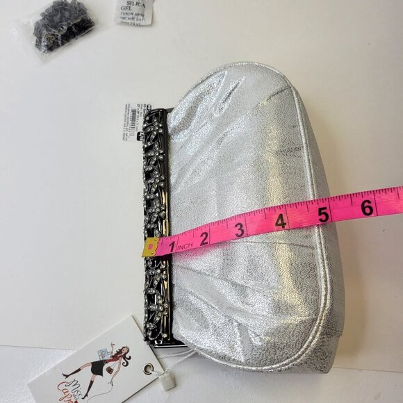 Metallic Silver Clutch Purse - Picture 8 of 15
